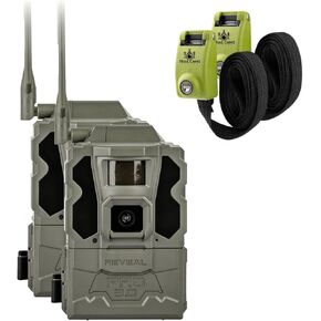 TACTACAM Reveal Pro 3.0 Cellular Trail Camera - Multi-Cellular Network, GPS, 2" LCD, No-Glow IR, Wi-Fi Enabled, HD Photos & 1080p Videos, Long Battery Life, Fast Trigger + Steel Reinforced Straps- 2PK