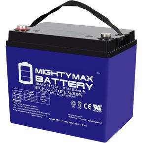 Mighty Max Battery ML75-12GEL -12 Volt 75 AH, Gel Type, Internal Thread (INT) Terminal, Rechargeable SLA AGM Battery
