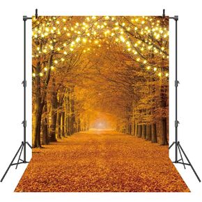 Hilioens 7x5ft Fall Backdrop Autumn Forest Maple Leaves Thanksgiving Day Party Banner Decorations Baby Shower Birthday Background for Photography Photobooth