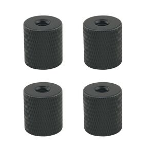 4PCS Black Tripod Mount 1/4 to 3/8 Camera Adapter Barrel Nut Connection Nut Tripod Nut with 1/4 to 3/8 Thread Hole for Articulating Magic Arms Tripod Rigs Replacement Tripod Mount Screw