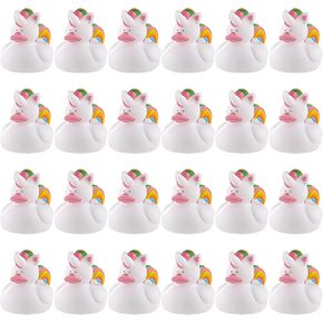 Sotiff 48 Pcs Unicorn Rubber Ducks Mini Rainbow Unicorn Ducks Bulk Small Unicorn Duckies Toys for Girls Boys Birthday Gifts Pool Party Favors