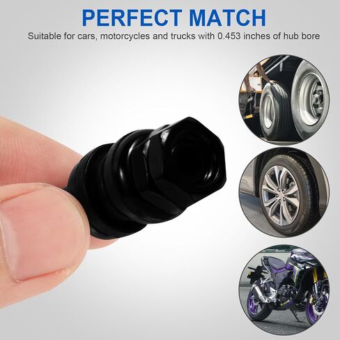 TR33E/VS33 Black Tubeless Metal Clamp-in Valve Stems, 0.453 inch/11.3mm+0.4mm, Length 33mm, Aluminum Alloy, Pack of 5 in Saudi Arabia