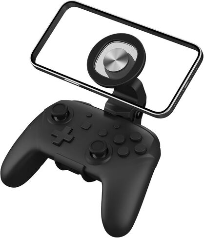 PS5 Controller Phone Mount – Adjustable Mobile Phone Holder Clip for Playstation 5 Dualsense, Magnetic Gaming Clip for iPhone & Android – Ergonomic Design, Ultra-Strong Magnets, 360° Rotation – Black in Saudi Arabia