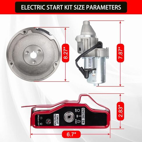 RANSOTO مجموعة محرك البدء الكهربائي دولاب الموازنة مجموعة مفاتيح الإشعال متوافقة مع Honda GX160 GX200 والمزيد 2 ~ 3KW 5.5HP 6.5HP 4 محركات السكتة الدماغية 212cc محرك غير هيمي in Kuwait