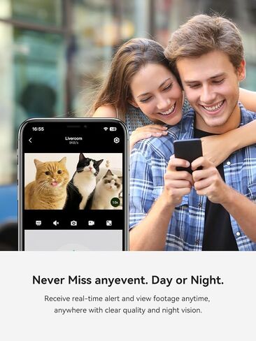 WiFi Indoor Security Camera, Pet Camera with Phone APP, Pan/Tilt Wireless Cameras for Home Security 360, Smart Camera with Motion Detection, 2-Way Audio, Siren,Work with Alexa (not SD Card) in Saudi Arabia