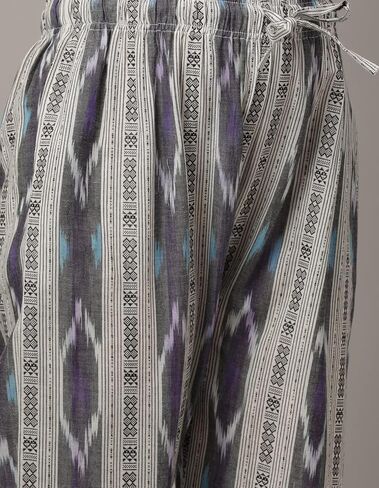 The Mom Store Women's Maternity Bottoms | Cotton | Maternity Ikat Pants | Pre and Post Pregnancy | Comfortable | Prussian XX-Large Multicolour in Saudi Arabia