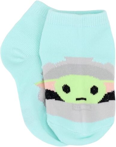 STAR WARS Toddler Boy's 5 Pack The Mandalorian Baby Yoda Quarter Socks, Bright Blue, 2-4T in Saudi Arabia