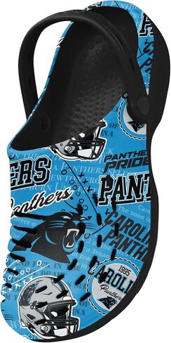 FOCO Men's NFL Logo Garden Water Sandals Shoes Slipper Clogs with Strap, Team Stripe, 13-14 in Saudi Arabia