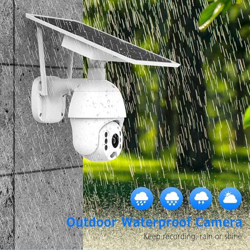 Security Cameras Wireless Outdoor Solar Battery Powered, WiFi Wireless Security Camera 1080P, 15600mAh Battery Capacity, Motion Detection, Color Night Vision,2-Way Audio, Cloud/SD Slot in Kuwait