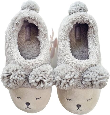 HALLUCI Women's Sheep Style Cozy Fleece Memory Foam House Trick Treat Halloween Slippers in Saudi Arabia