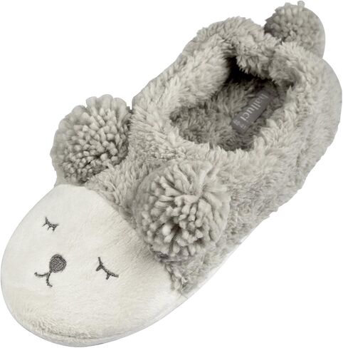 HALLUCI Women's Sheep Style Cozy Fleece Memory Foam House Trick Treat Halloween Slippers in Saudi Arabia