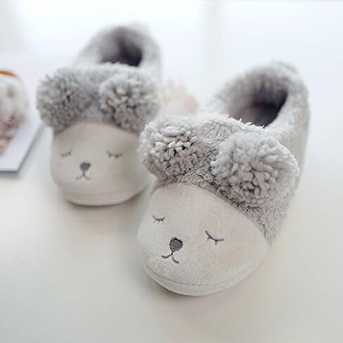 HALLUCI Women's Sheep Style Cozy Fleece Memory Foam House Trick Treat Halloween Slippers in Saudi Arabia