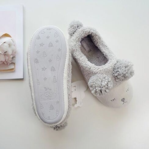 HALLUCI Women's Sheep Style Cozy Fleece Memory Foam House Trick Treat Halloween Slippers in Saudi Arabia