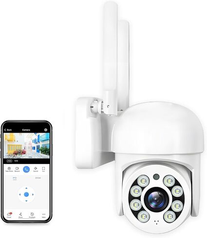 SECUEYE APP 2MP كاميرا على شكل قبة واي فاي 2.4 جيجا هرتز 5 جيجا هرتز عموم/إمالة/تكبير تتبع تلقائي اللون البشري IP65 مقاوم للماء 24/7 تسجيل أمان خارجي (2 ميجابكسل) in Saudi Arabia