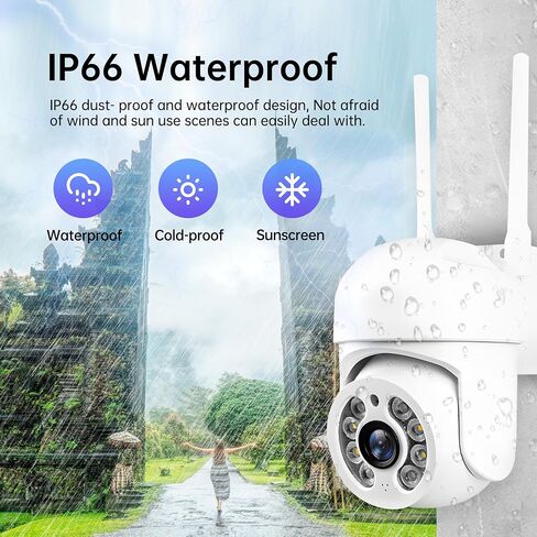 SECUEYE APP 2MP كاميرا على شكل قبة واي فاي 2.4 جيجا هرتز 5 جيجا هرتز عموم/إمالة/تكبير تتبع تلقائي اللون البشري IP65 مقاوم للماء 24/7 تسجيل أمان خارجي (2 ميجابكسل) in Saudi Arabia