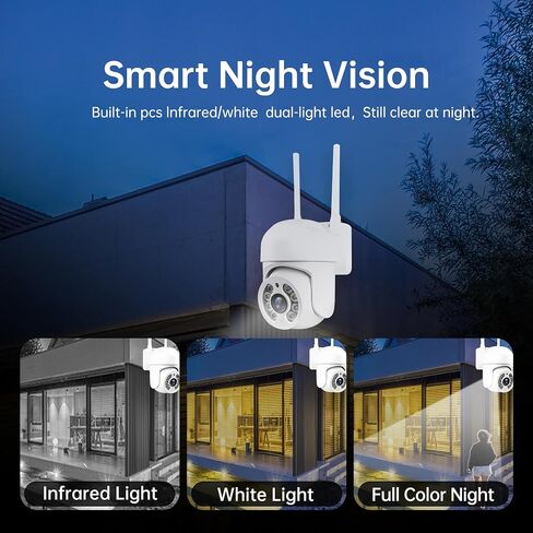 SECUEYE APP 2MP كاميرا على شكل قبة واي فاي 2.4 جيجا هرتز 5 جيجا هرتز عموم/إمالة/تكبير تتبع تلقائي اللون البشري IP65 مقاوم للماء 24/7 تسجيل أمان خارجي (2 ميجابكسل) in Saudi Arabia