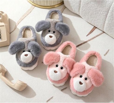Dog cotton slippers Cartoon cotton slippers Cotton slippers Household cotton slippers Men's and women's cotton slippers in Kuwait
