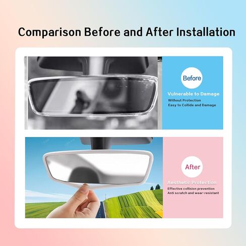 2PCS for 2017-2023 Tesla Model 3/2021-2024 Tesla Model Y Central Navigation Screen Protector Decorative Frame and Mirror Silicone Protective Cover Interior Accessories (Pink) in Kuwait