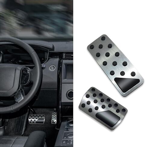 Accelerator Gas and Brake Pedal Covers, No Drilling Non- Slip Aluminum Alloy Pedal Cover Replacement Kit, Universal Car Accessories Fits Automatic Transmission Car, Truck, SUV (Black) in Saudi Arabia