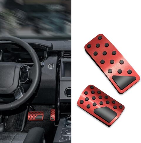 Accelerator Gas and Brake Pedal Covers, No Drilling Non- Slip Aluminum Alloy Pedal Cover Replacement Kit, Universal Car Accessories Fits Automatic Transmission Car, Truck, SUV (Black) in Saudi Arabia
