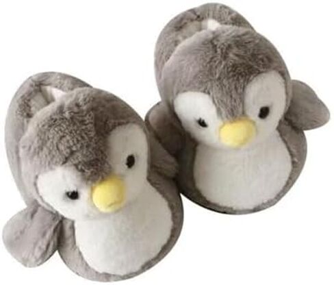 Cute Penguin Cotton Furry Slippers Animal Stuff Winter Home Slippers Cozy Fluffy Indoor House Shoes for Living Room Bedroom in Saudi Arabia