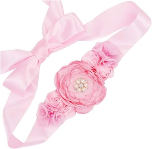 Bienvenue Baby™ - Satin Maternity Sash Belt With Rhinestones, For Baby Shower, Maternity Photoshoot, Gender Reveal ... in Saudi Arabia