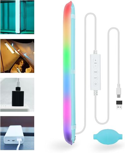 OT80R 15W RGB Inflatable Tube Light, Portable Handheld LED Light Wind for Photography,Camping,Video Vlogging, Magnetic RGB Air Tube Light, CRI>96, 3000K to 6500K, 6 FX Model in Saudi Arabia
