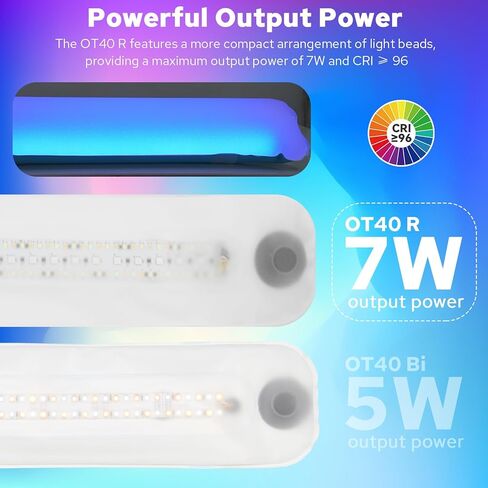 OT80R 15W RGB ضوء أنبوبي قابل للنفخ، محمول باليد LED ضوء الرياح للتصوير الفوتوغرافي والتخييم ومدونات الفيديو، ضوء أنبوب هواء RGB مغناطيسي، CRI>96، 3000K إلى 6500K، 6 FX Model in Kuwait