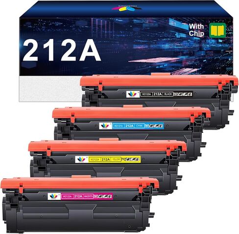 202A Toner Cartridge - Replacement for HP 202A 202X Toner Cartridge for HP Color Laserjet Pro MFP M281fdw M281cdw M254dw M281fdn Printer ( Black, Cyan, Magenta, Yellow,4 Pack) in Saudi Arabia
