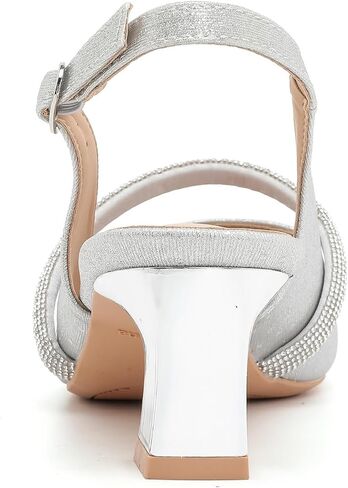 kkdom إمرأة Slingback هريرة الكعوب مغلقة اصبع القدم كعب منخفض مضخات الكاحل حزام وأشار اصبع القدم أحذية الزفاف in Saudi Arabia