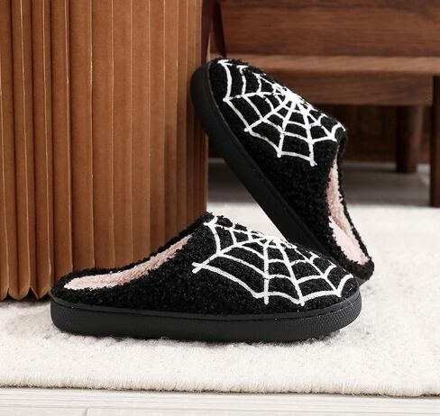 Slippers Winter Womens Mens Fluffy plush slippers Cute Cartoon House Slippers Cuddly Warm shoes Indoor Outdoor Girls Women horror slippers fun slippers in Kuwait