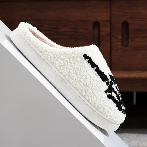 Slippers Winter Womens Mens Fluffy plush slippers Cute Cartoon House Slippers Cuddly Warm shoes Indoor Outdoor Girls Women horror slippers fun slippers in Kuwait