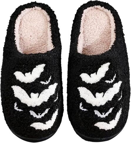 Slippers Winter Womens Mens Fluffy plush slippers Cute Cartoon House Slippers Cuddly Warm shoes Indoor Outdoor Girls Women horror slippers fun slippers in Kuwait