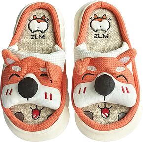 Corgi Slippers, Fuzzy House Shoes Outdoor Indoor Warm Cute Soft Comfy Bedroom Slipper for Women and Men Christmas Halloween Gifts, Yellow