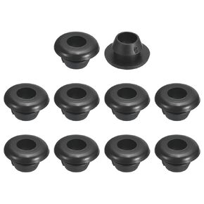 uxcell 30 Pcs Rubber Grommets, 18mm ID 22mm Drill Hole Double Sided Hollow Firewall Hole Plugs Round Electrical Wiring Gasket, Black