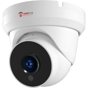 Anpviz 4MP IP PoE Turret Camera with Microphone/Audio, IP Security Camera Outdoor Indoor, Night Vision 50ft, Waterproof IP66, 108° Wide Angle 2.8mm Lens, 24/7 Recording, NDAA Compliant