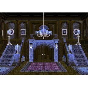 Haunted Mansion Backdrop 10x8ft,Spooky and Deserted House Backgrounds Halloween Party Decoration Banner Halloween Photo Booth Backdrop for Kids Adults