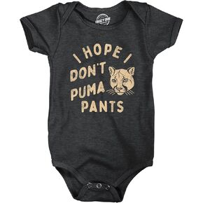 I Hope I Dont Puma Pants Baby Bodysuit Funny Cougar Pooping Joke Jumper for Infants