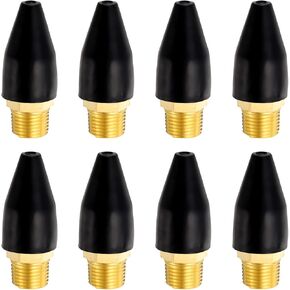 HARFINGTON 8pcs Air Nozzle Tip 1/8" Rubber Blow Gun Tip for Air Blow Guns Tool Parts & Accessories, Black