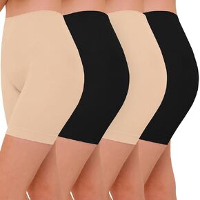 2-4 Pack Anti Chafing Shorts Women, Seamless Slip Shorts for Under Dresses, Spandex Bike Shorts for Yoga Workout in Saudi Arabia
