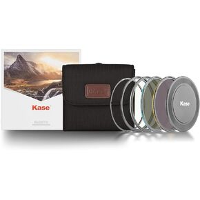 Kase Wolverine Revolution 86mm Entry Filter Kit Magnetic Shockproof Tempered Optical Glass w Color Coded Rings inc CPL ND8 ND64 Lens Cap & Case
