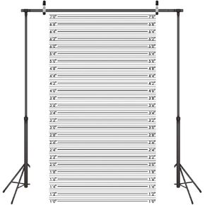 WOLADA Mugshot Backdrop Cop Lineup Backdrop Murder Mystery Photo Backdrop Police Mugshot Height Backdrop Halloween Mugshot Backdrop 5x7FT 11087