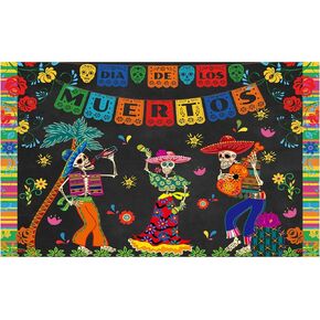 Allenjoy Day of The Dead Backdrop for Mexican Fiesta Sugar Skull Photography Background Dia DE Los Muertos Dress-up Birthday Party Supplies Fiesta Banner Table Decor Decoration Photo Booth Shoot