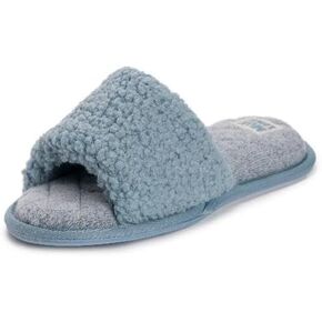 MUK LUKS Women's Sariah Slipper, Dark Blue, Medium