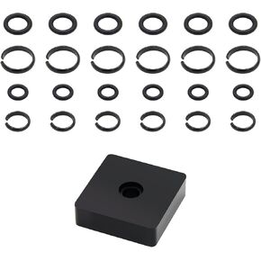 6 Sets 3/8" and 6 Sets 1/2" Impact Retaining Ring Wrench Socket Clip with O-Ring Fits Replacement Milwaukee/Pneumatic Type Impact Wrench, Including Anvil Retaining Ring Install Tool