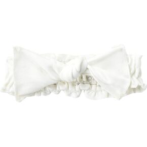 L'ovedbaby baby girls Organic Smocked Headband, White, 0-12 Months up to 22 lbs US
