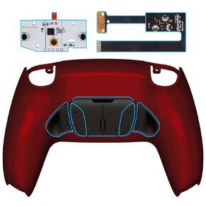 eXtremeRate Rainbow Aura Blue Purple Programmable Real Metal Buttons (RMB) RISE4 Remap Kit for PS5 Controller BDM 010 BDM 020, Upgrade Board & Chameleon Back Shell & 4 Back Buttons for PS5 Controller