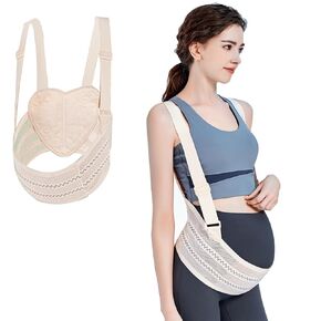 HAOZAIKEJI Maternity Belly Band Pregnancy Support Belt Breathable Abdominal Binder Back Support for Pregnant Women
