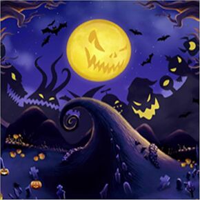 Allenjoy 6 x 6 FT Horror Halloween Backdrops for Photography Nightmare Background Trunk Trick Or Treat Party Decorations Banner Photoshoot Photo Booth Prop
