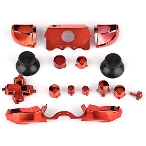 Controller Mods, Thumbsticks ABXY Buttons Replacement Parts for Microsoft One One S X Controller(Red)